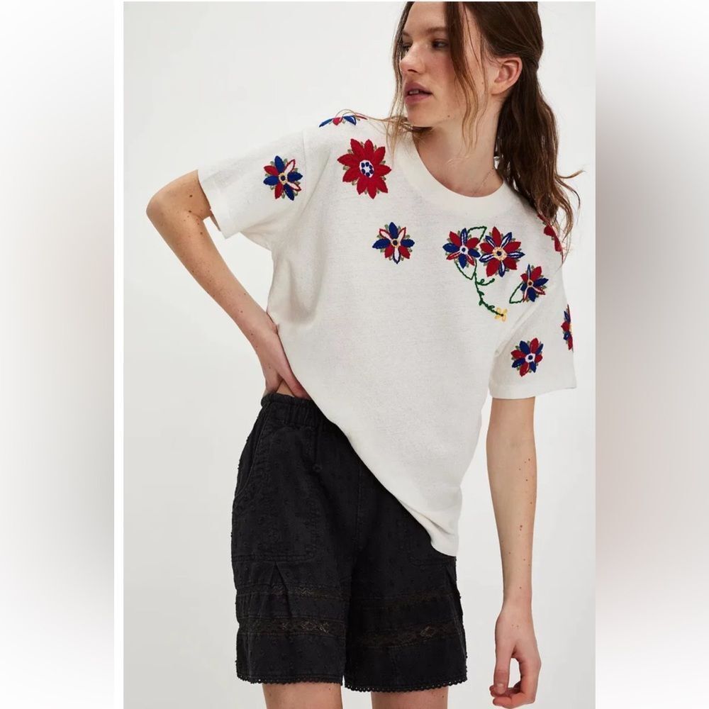 Free People Petal Stitch Tissue Tee